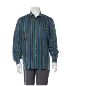 Missoni Striped Long Sleeve Denim Shirt